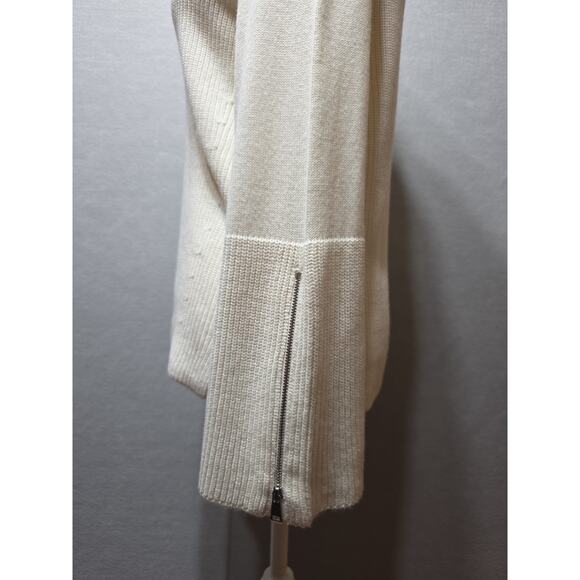 NWT Etcetera Wool Blend Sweater – Small – Winter White, Asymmetric Collar - Picture 5 of 15